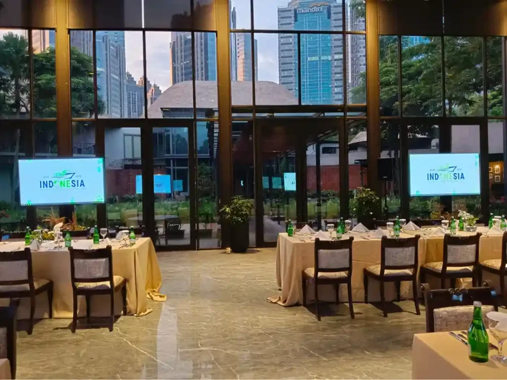 sewa smart tv 75 inch untuk event korporat di jakarta